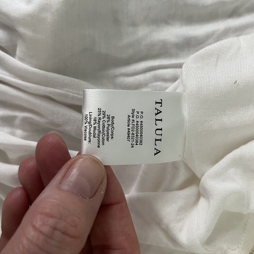Talula Aritzia Belgravia White Lace Mini Dress Cap Sleeve Back Zipper Size 6 - Picture 10 of 12